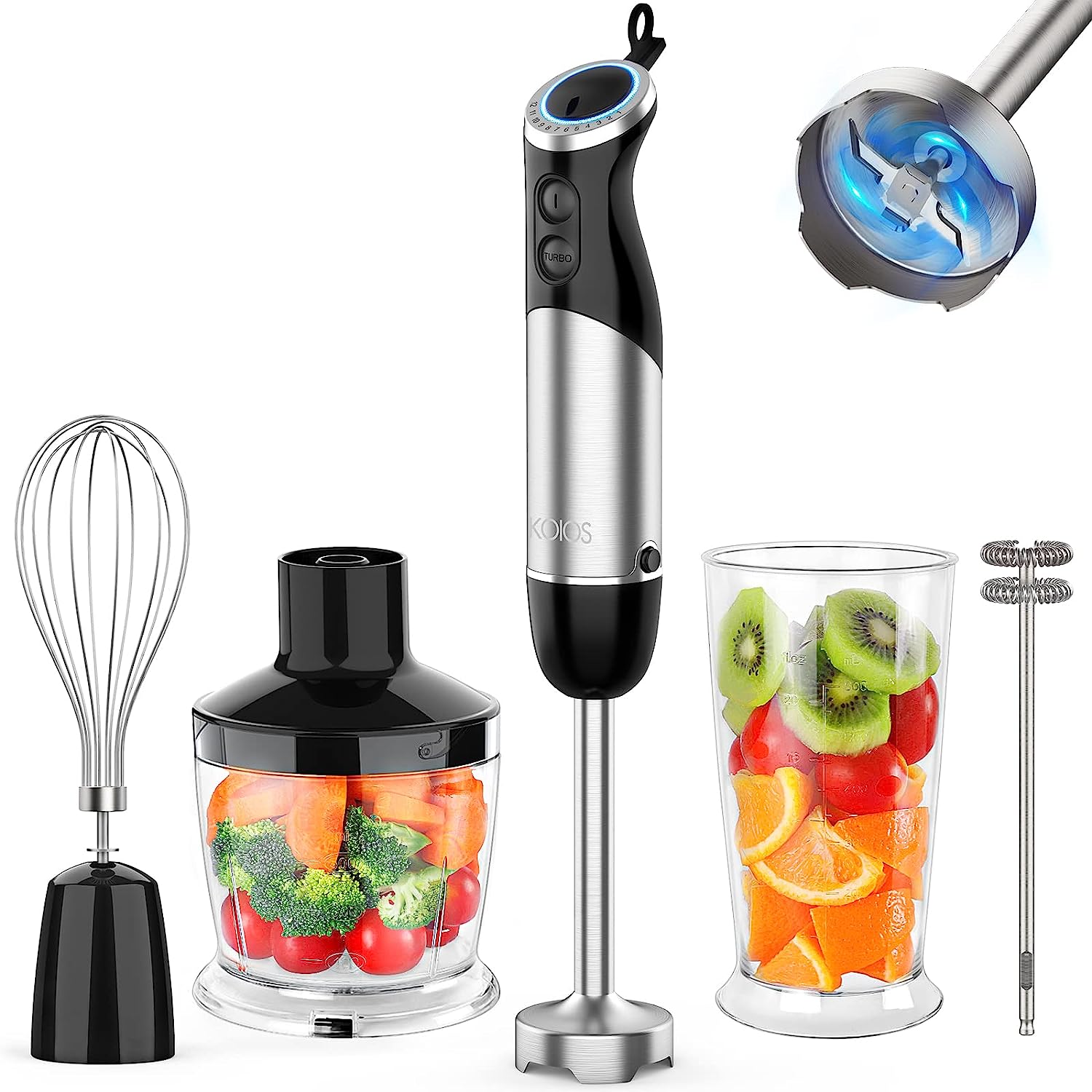 KOIOS 5-in-1 1000W Immersion Blender with Food Processor